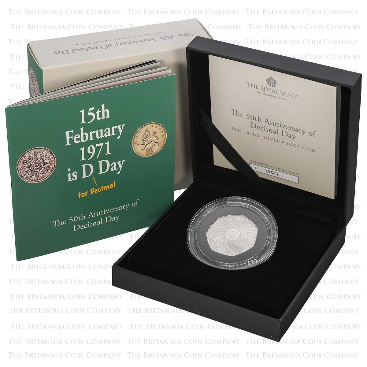 UK21DDSP 2021 Decimal Day 50th Anniversary 50p Silver Proof Boxed
