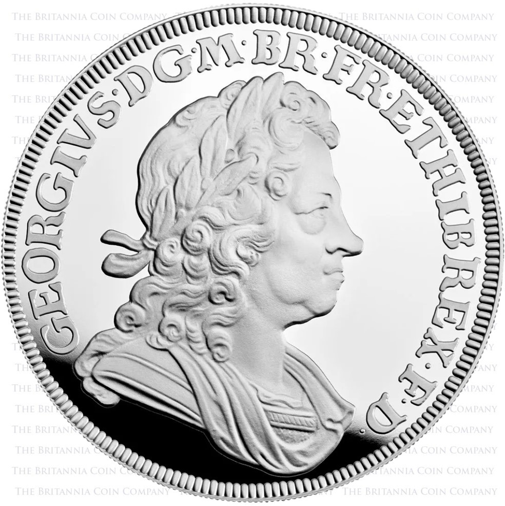 UK22G1S2O 2022 British Monarchs George I 2 Ounce Silver Proof Reverse