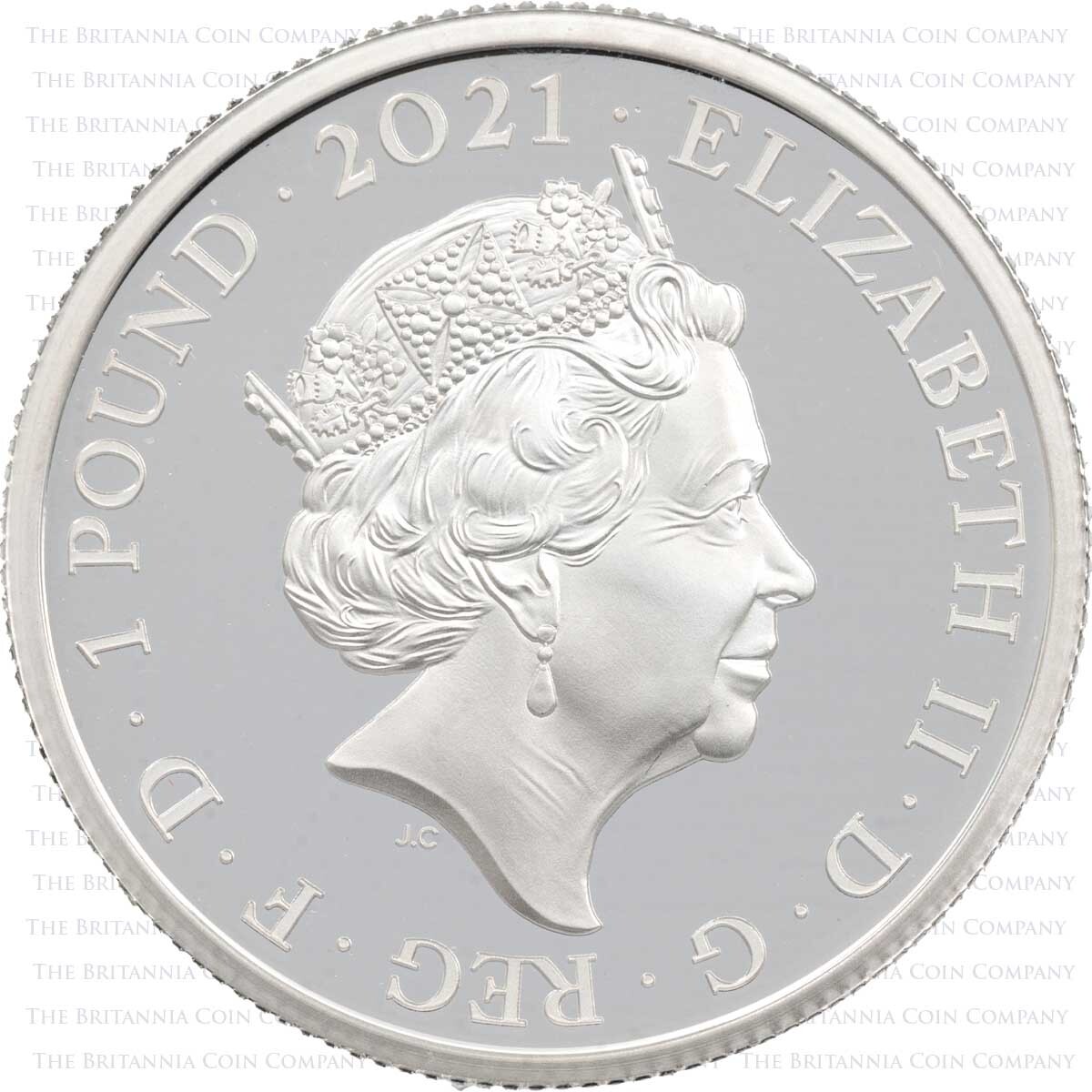 Obverse of the 2021 Mr Men Half Ounce Silver Proof Coin