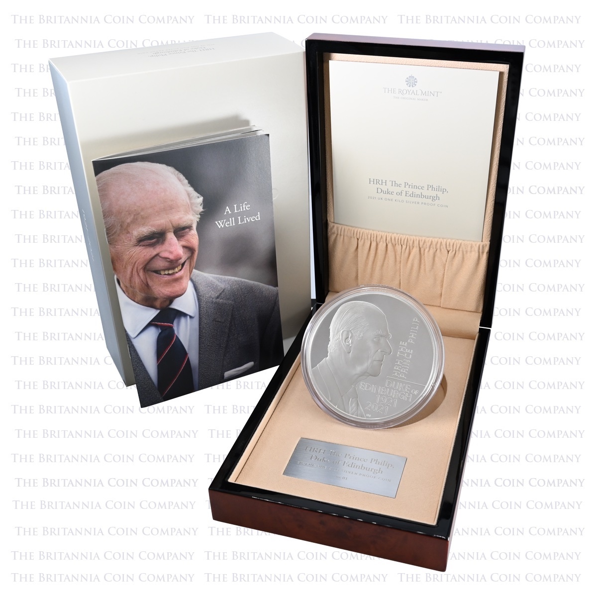 UK21PMKS 2021 Prince Philip Duke Of Edinburgh Memorial One Kilogram Silver Proof Coin Boxed