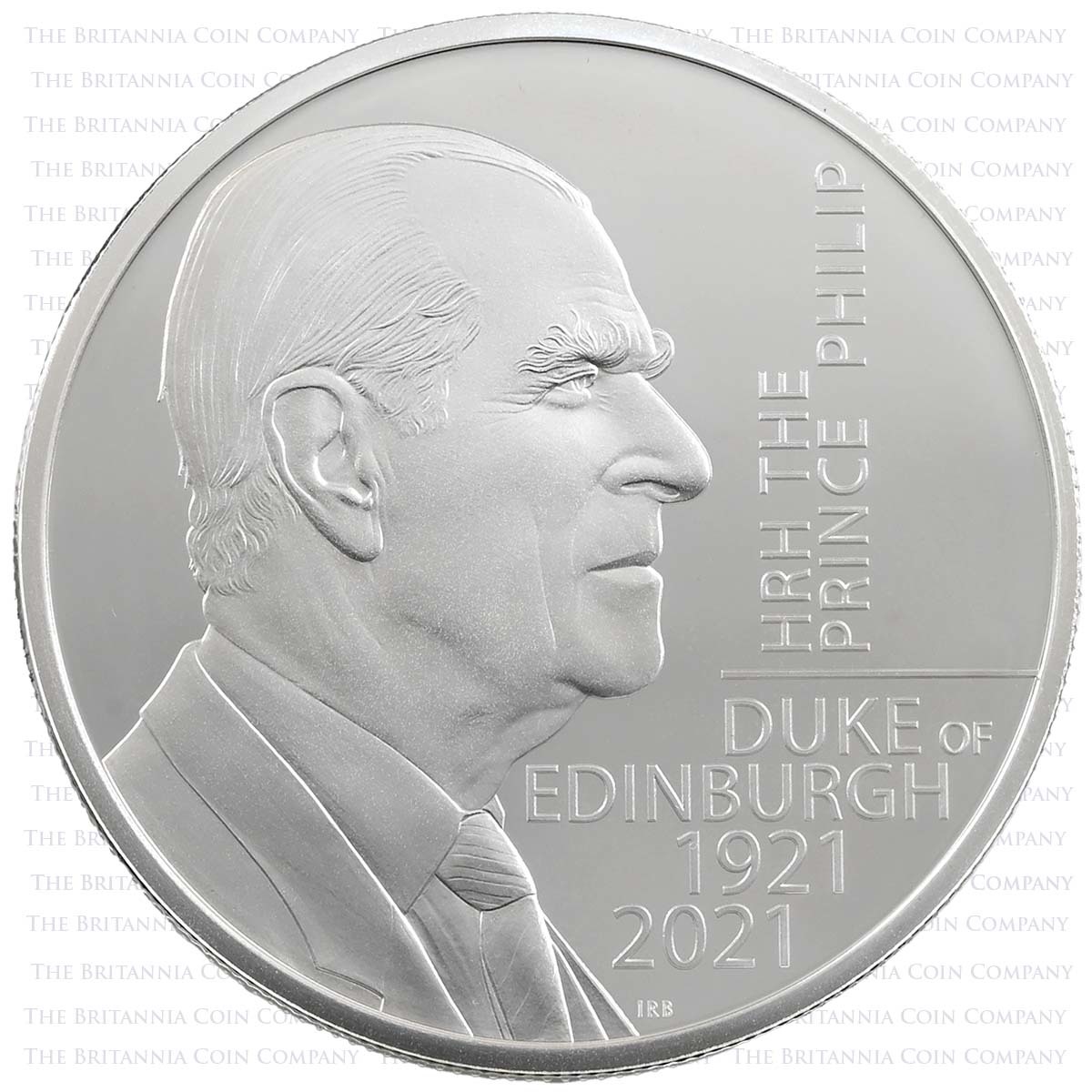 UK21PMPF 2021 Prince Philip Duke Of Edinburgh Memorial £5 Crown Piedfort Silver Proof Coin Reverse