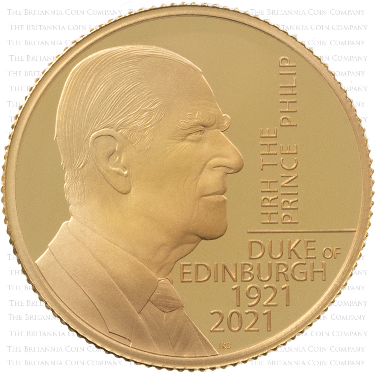 UK21PMQG 2021 Prince Philip Duke Of Edinburgh Quarter Ounce Gold Proof Coin Reverse