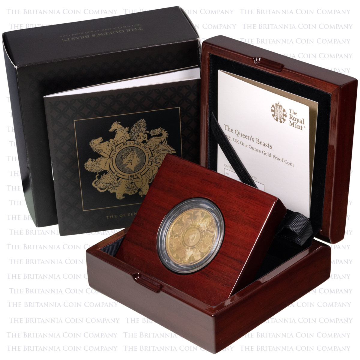 UK21QBGP 2021 Queen's Beasts Completer One Ounce Gold Proof Coin Boxed