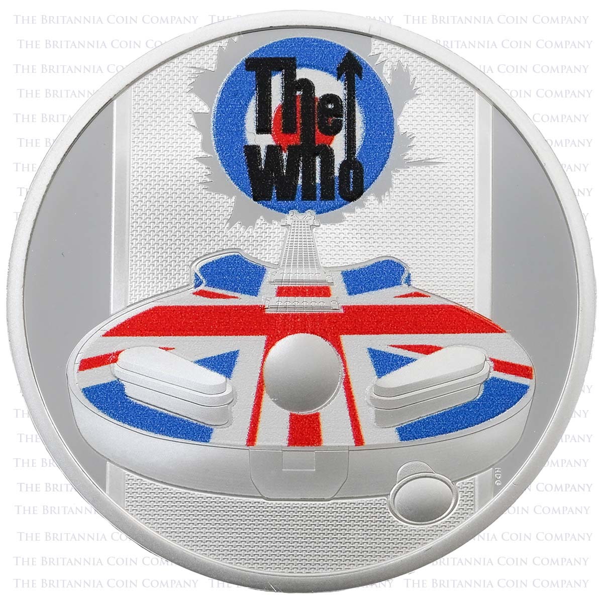 2021 Music Legends The Who One Ounce Coloured Silver Proof Coin Reverse