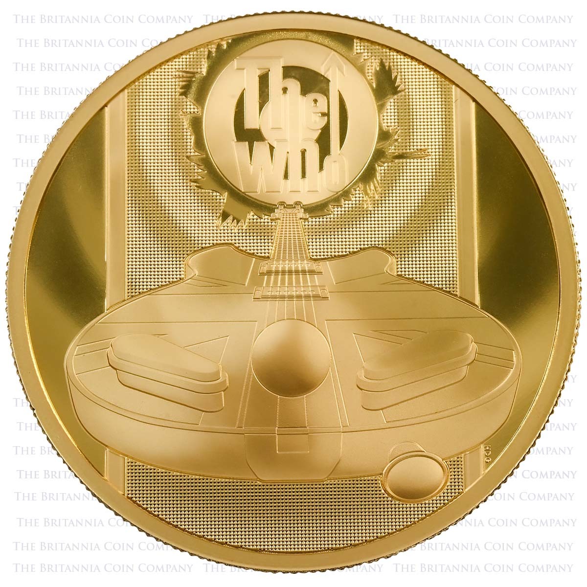 Uk21TW2G 2021 Music Legends The Who Two Ounce Gold Proof Coin Reverse