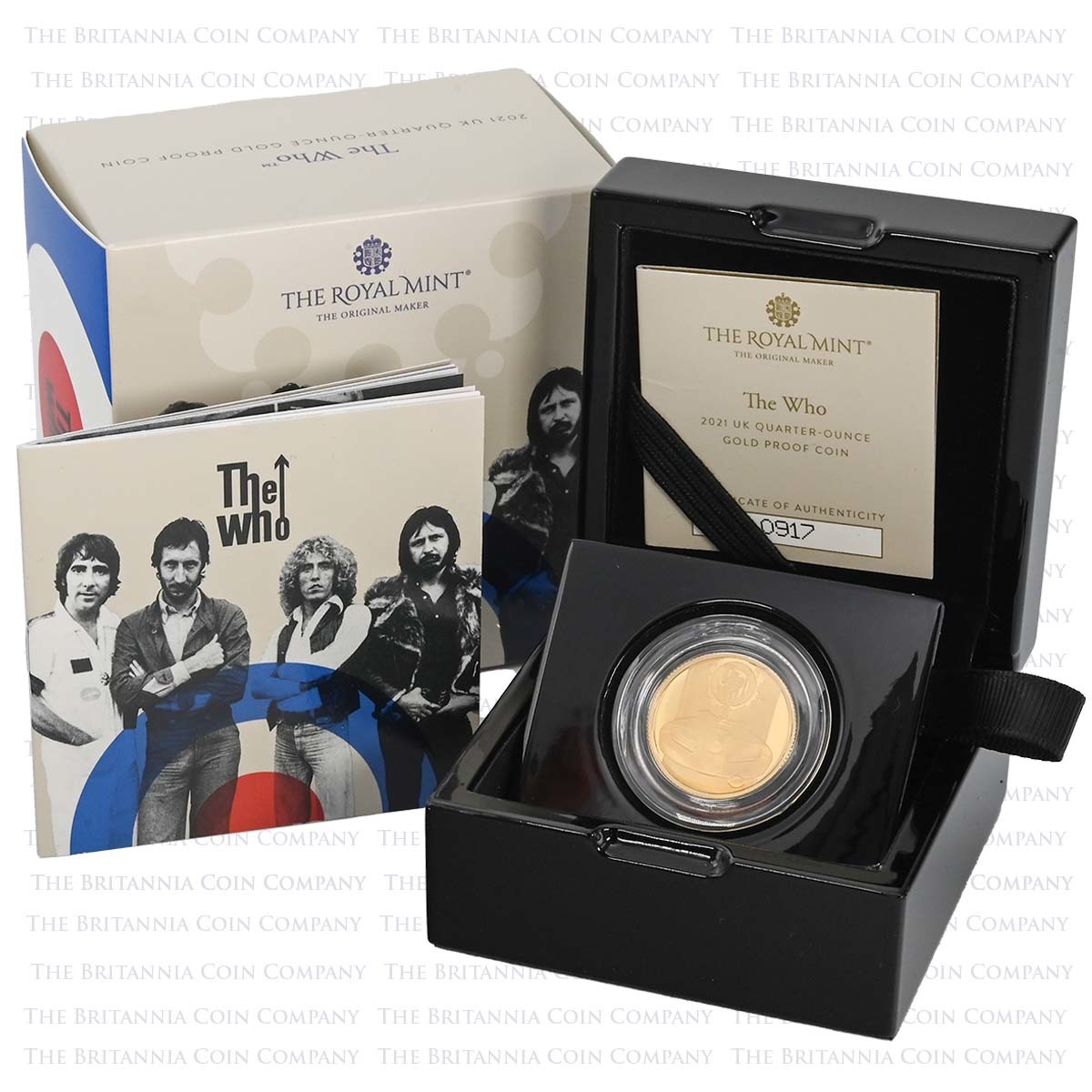 2021 The Who Quarter Ounce Gold Proof Music Legends Boxed