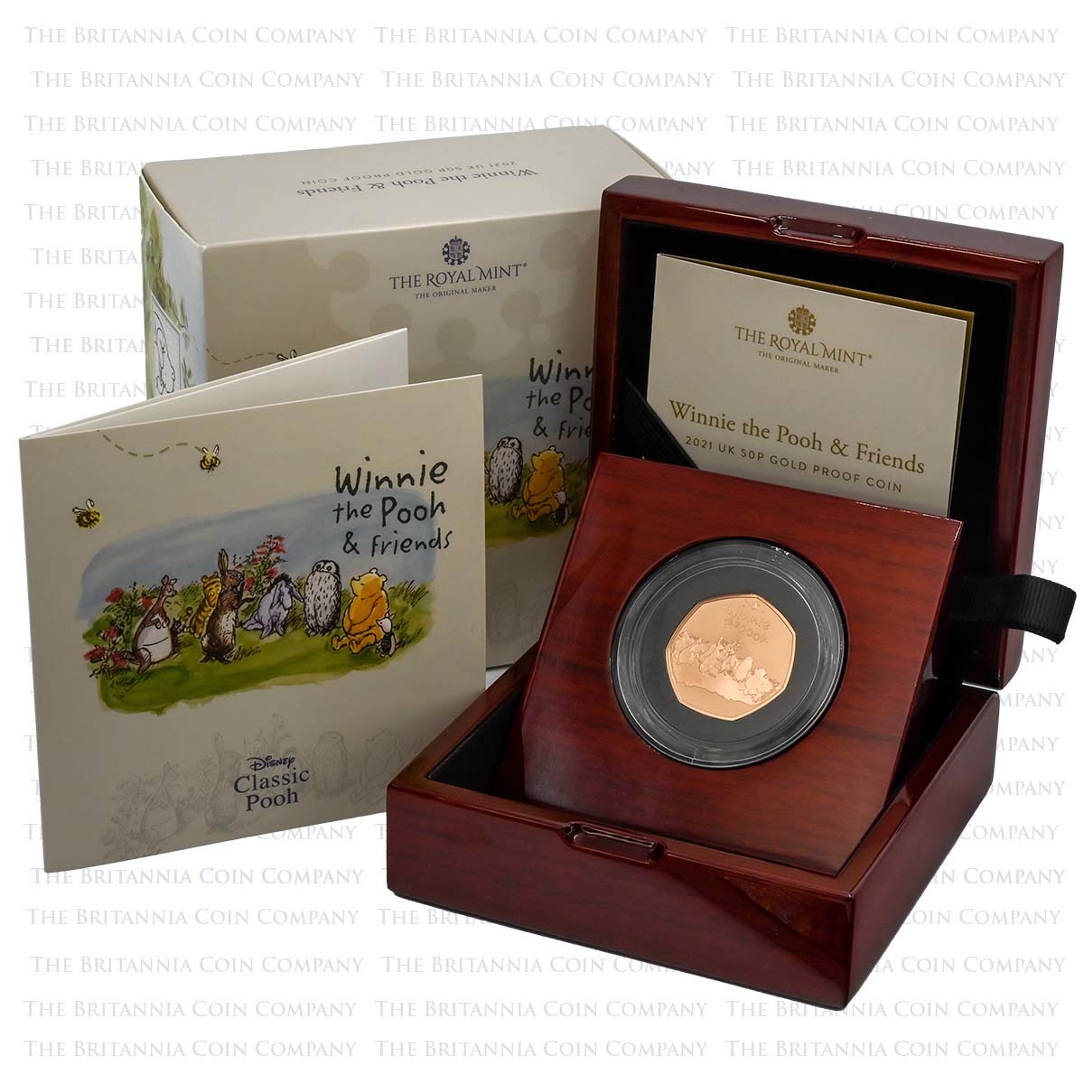 2021 Winnie the Pooh and Friends UK 50p Gold Proof