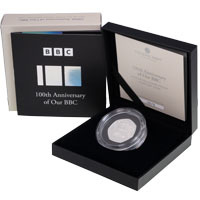 UK22BBPF 2022 BBC 100th Anniversary Fifty Pence Piedfort Silver Proof Coin Thumbnail