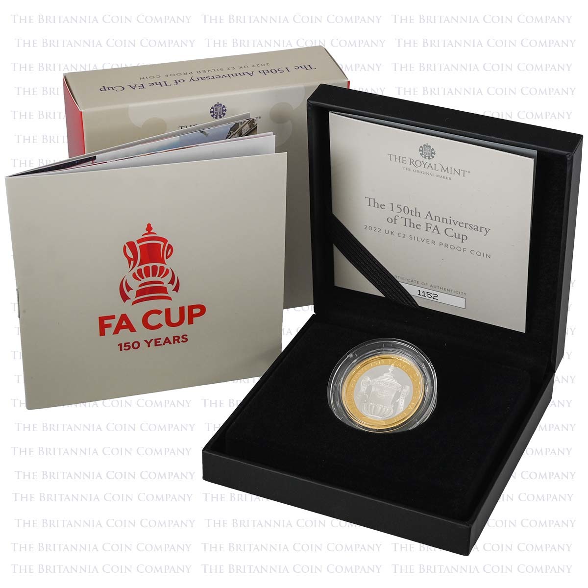 UK22FCSP 2022 FA Cup 150th Anniversary £2 Silver Proof Boxed
