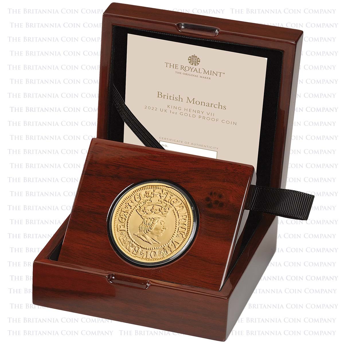 UK22H7S10 2022 British Monarchs Henry VII 1 Ounce Gold Proof Boxed