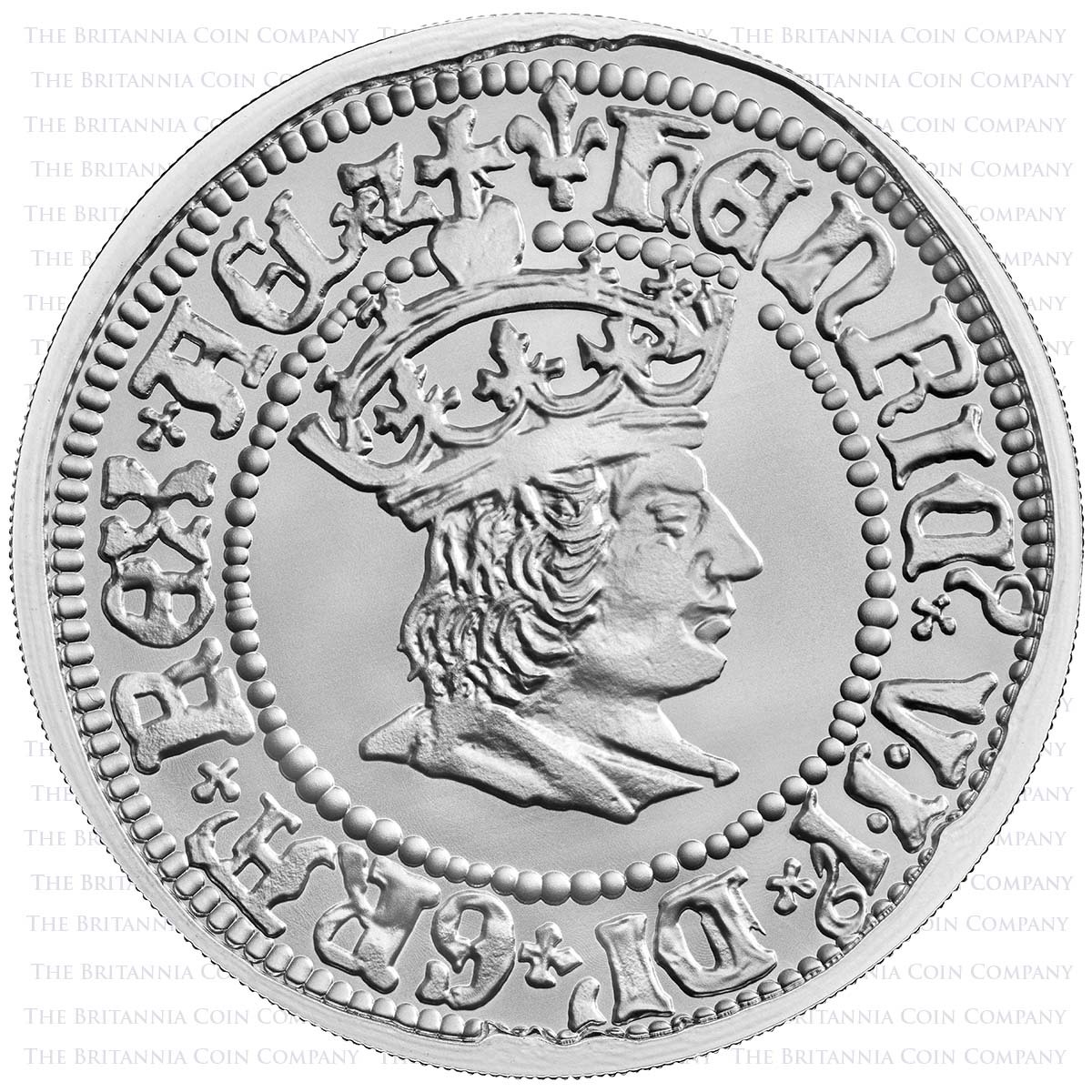 UK22H7S10 2022 British Monarchs Henry VII 1 Ounce Silver Proof Reverse
