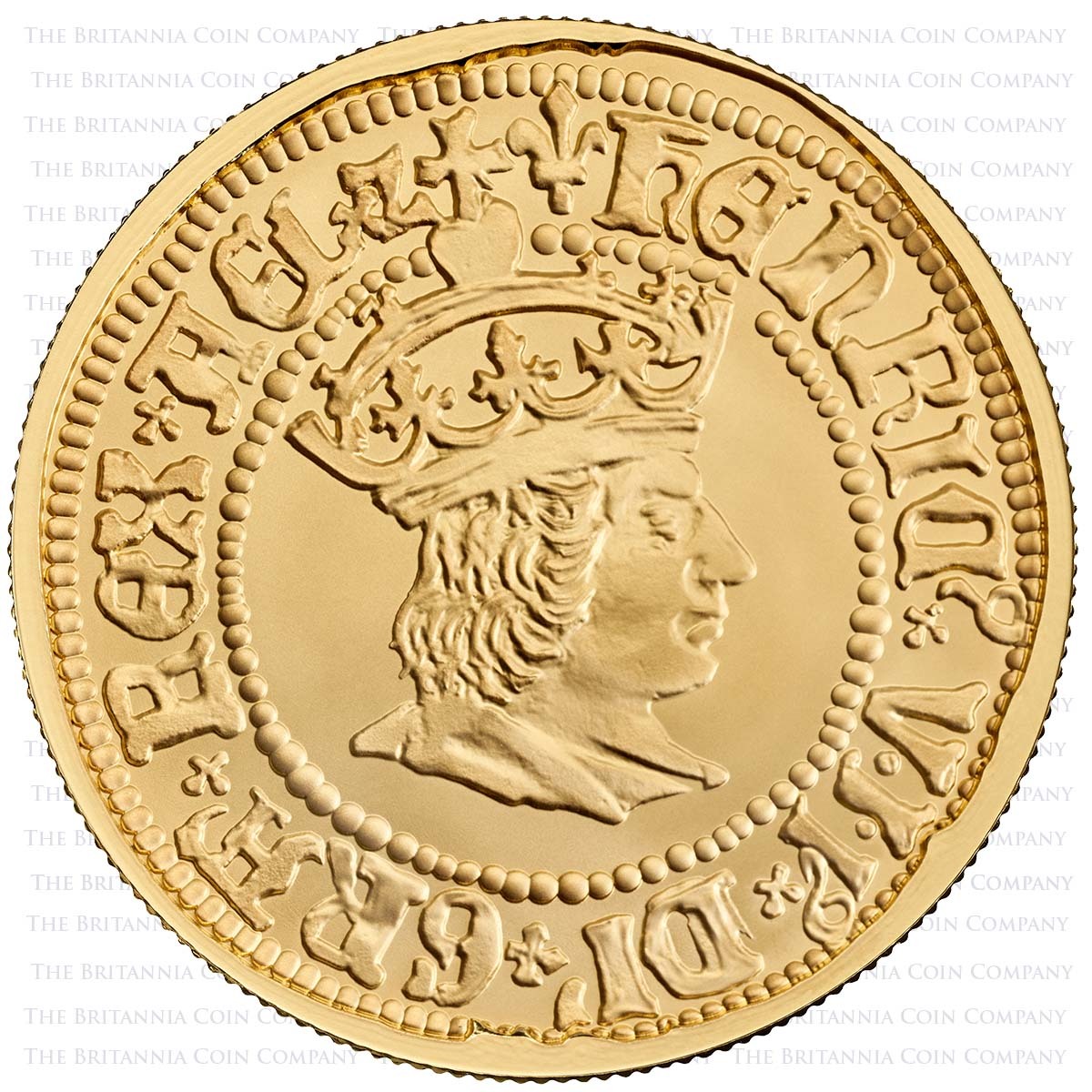 UK22H7S10 2022 British Monarchs Henry VII 1 Ounce Gold Proof Reverse