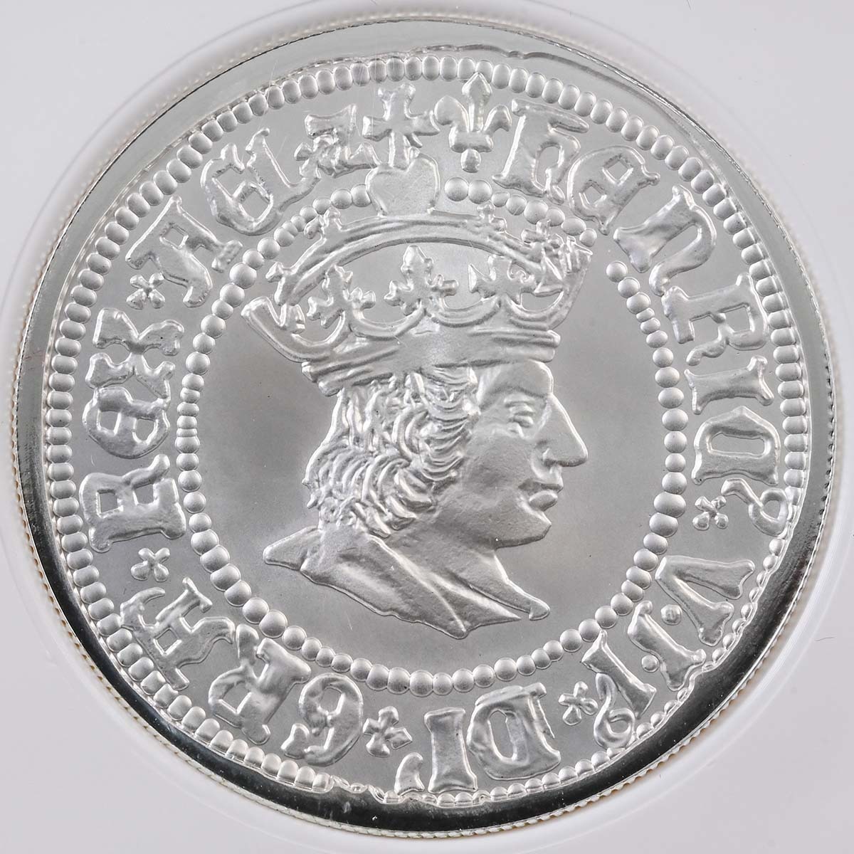 UK22H7S2O 2022 British Monarchs Henry VII 2oz Silver Proof Coin NGC Graded PF 70 Ultra Cameo First Releases Reverse