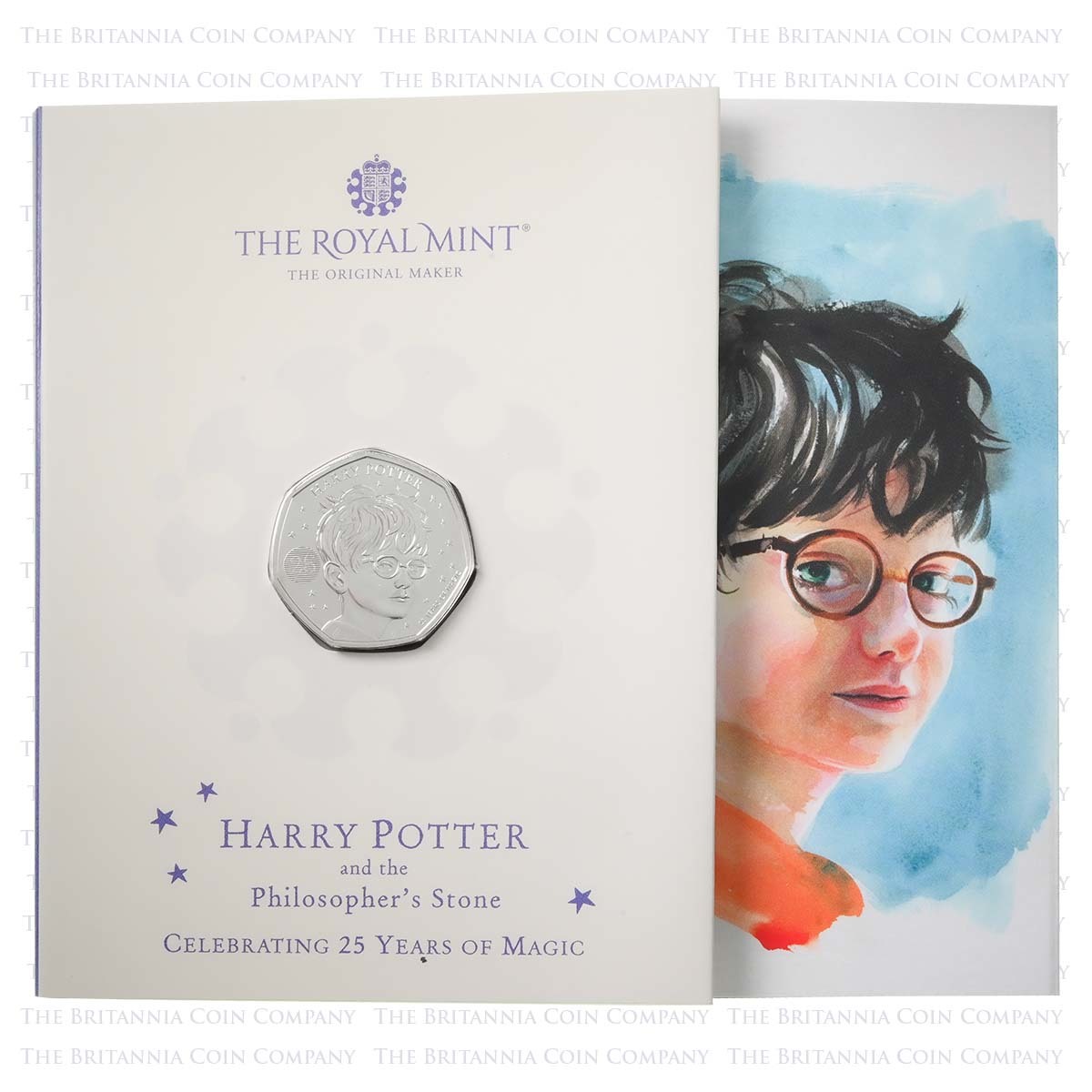 UK22HPBU 2022 Harry Potter 25 Years Of Magic 50p Brilliant Uncirculated Packaging
