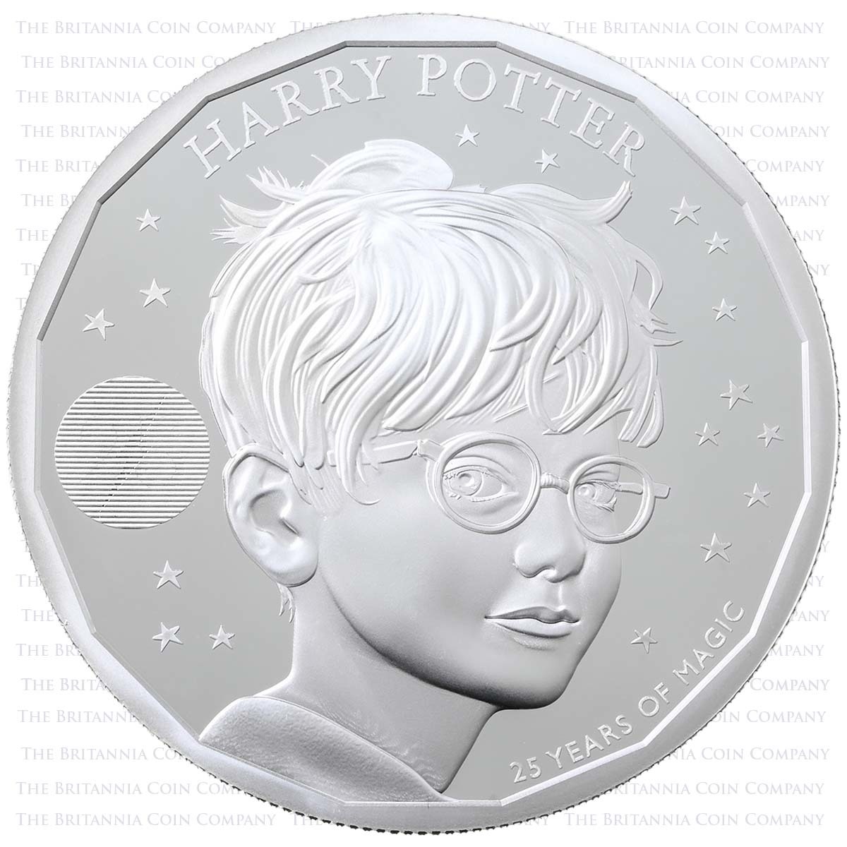 UK22HP2S 2022 Harry Potter 25 Years Of Magic 2oz Silver Proof Reverse