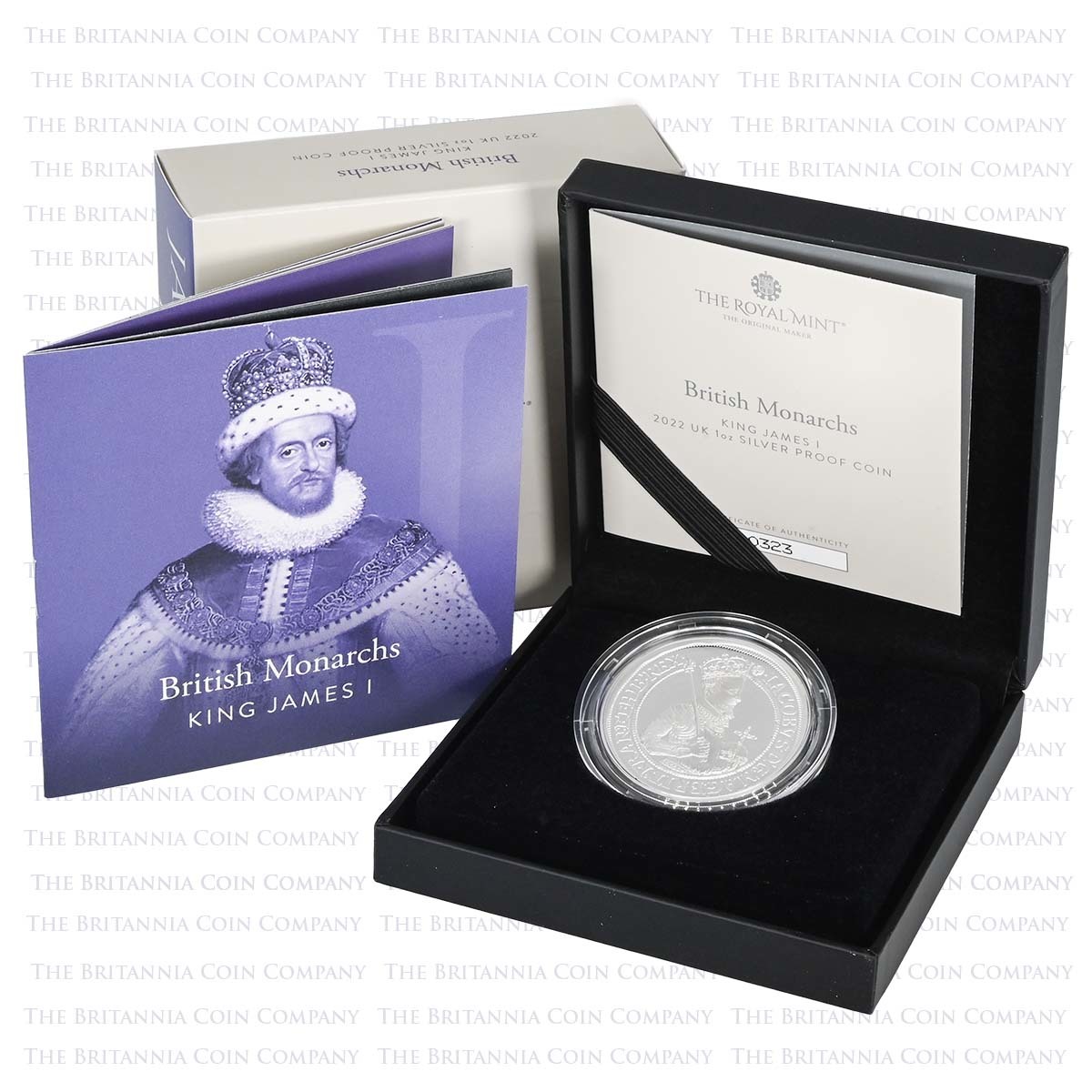 2022 British Monarchs James I 1 Ounce Silver Proof Boxed