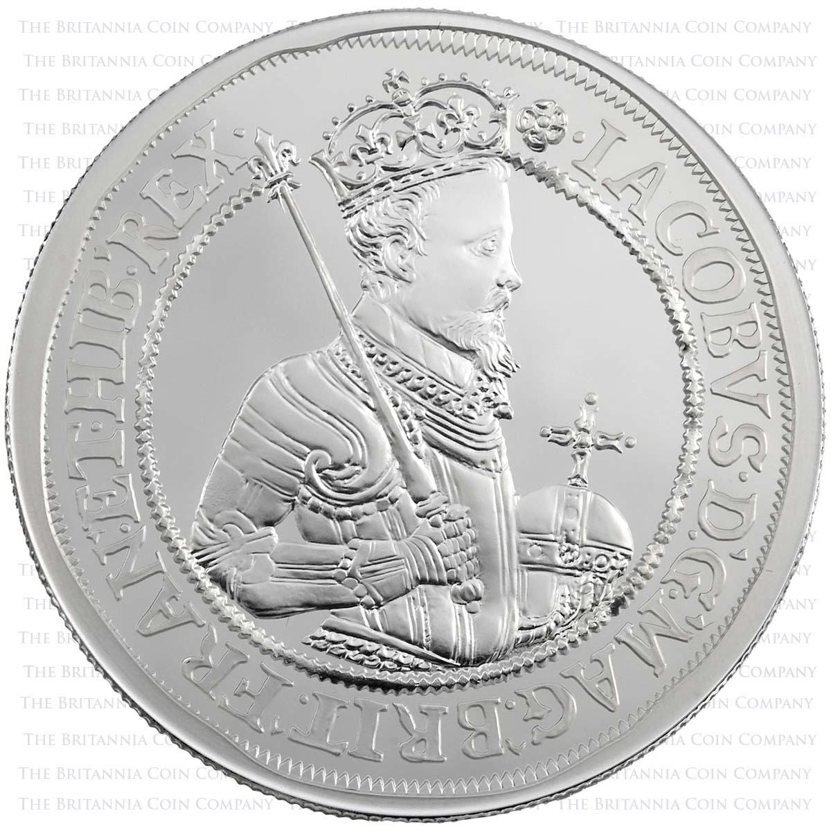 UK22J1S2O 2022 British Monarchs James I 2 Ounce Silver Proof Reverse