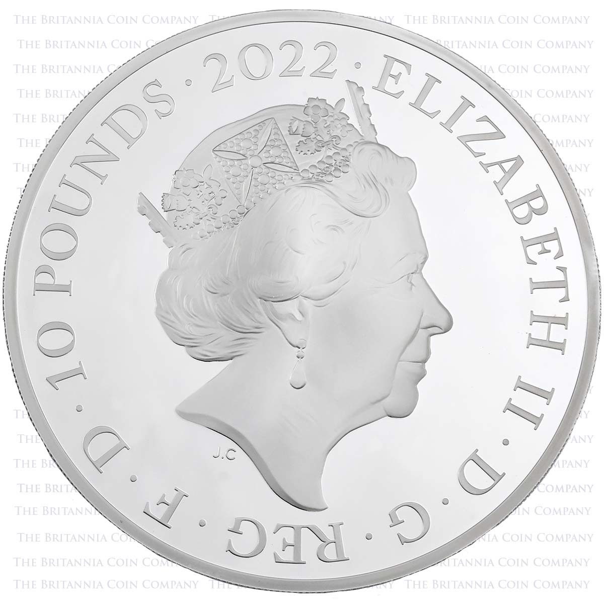 UK22J1S5O 2022 British Monarchs James I 5 Ounce Silver Proof Obverse