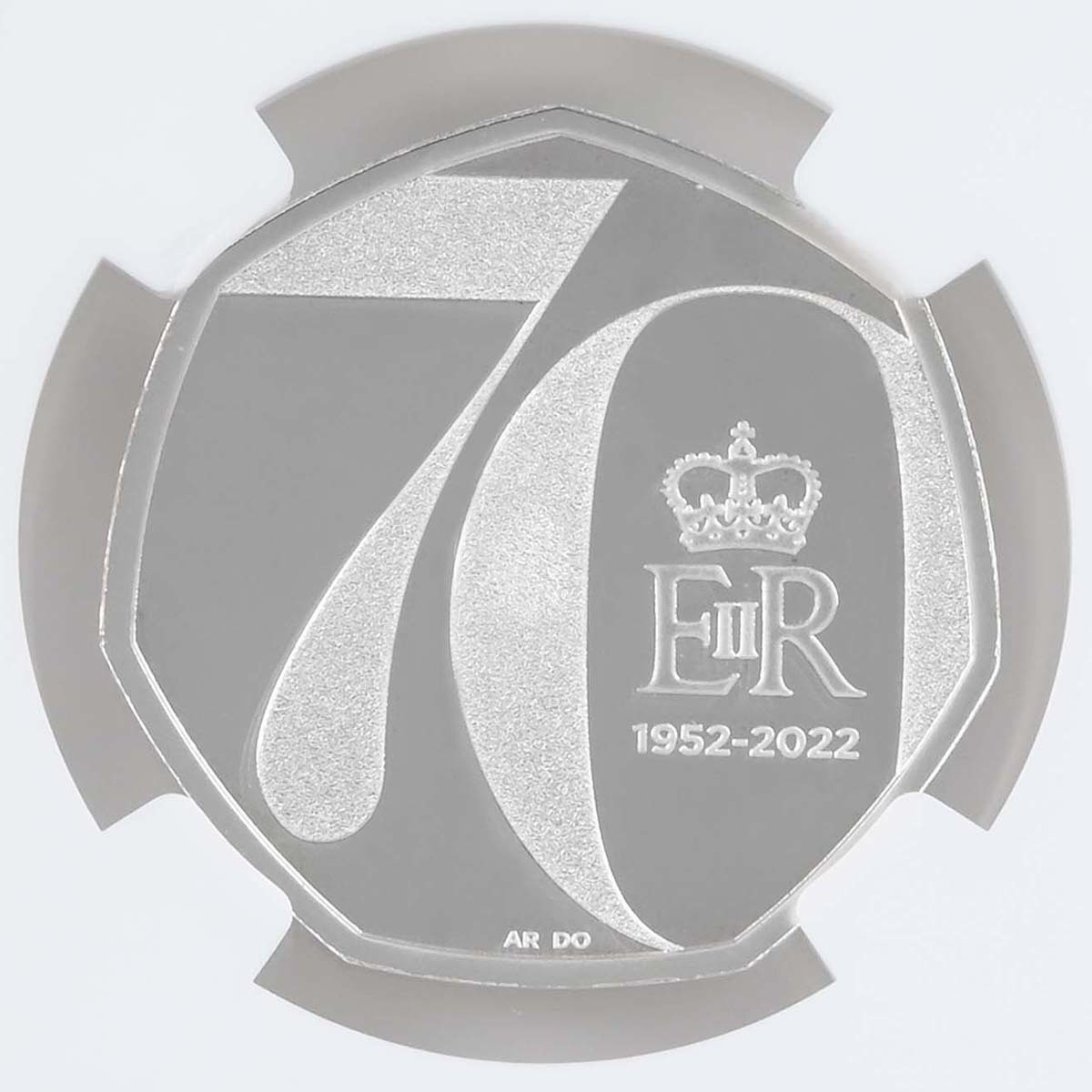 UK22P5PF 2022 Platinum Jubilee 50p Piedfort Silver Proof PF 69 Ultra Cameo Reverse