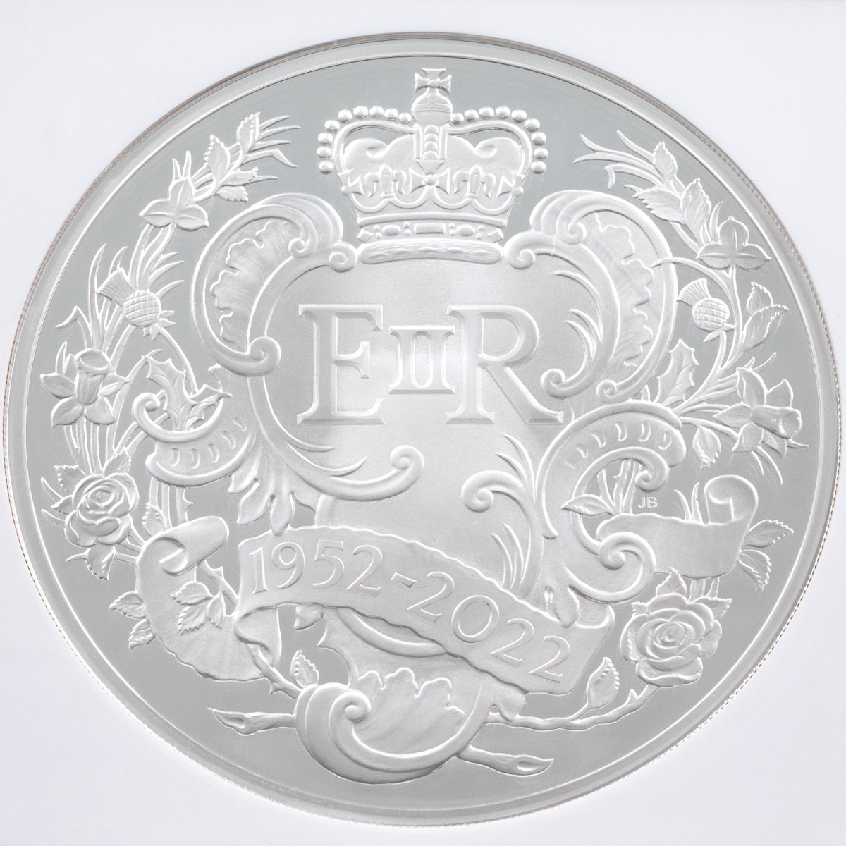 UK22PJKS 2022 Queen Elizabeth II Platinum Jubilee One Kilogram Silver Proof Coin NGC Graded PF 70 Ultra Cameo First 20 Struck Reverse