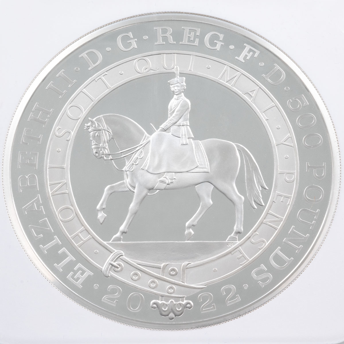 UK22PJKS 2022 Queen Elizabeth II Platinum Jubilee One Kilogram Silver Proof Coin NGC Graded PF 70 Ultra Cameo First 20 Struck Obverse