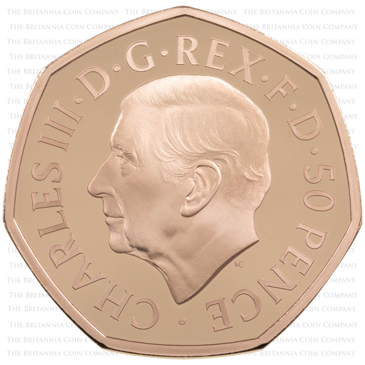 UK22Q50G 2022 Queen Elizabeth II Memorial Fifty Pence Gold Proof Coin Obverse