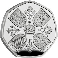 UK22Q50PT 2022 Elizabeth II Memorial 50p Platinum Proof Thumbnail