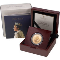 UK22QMG1 2022 Elizabeth II Memorial One Ounce Gold Proof Coin Thumbnail