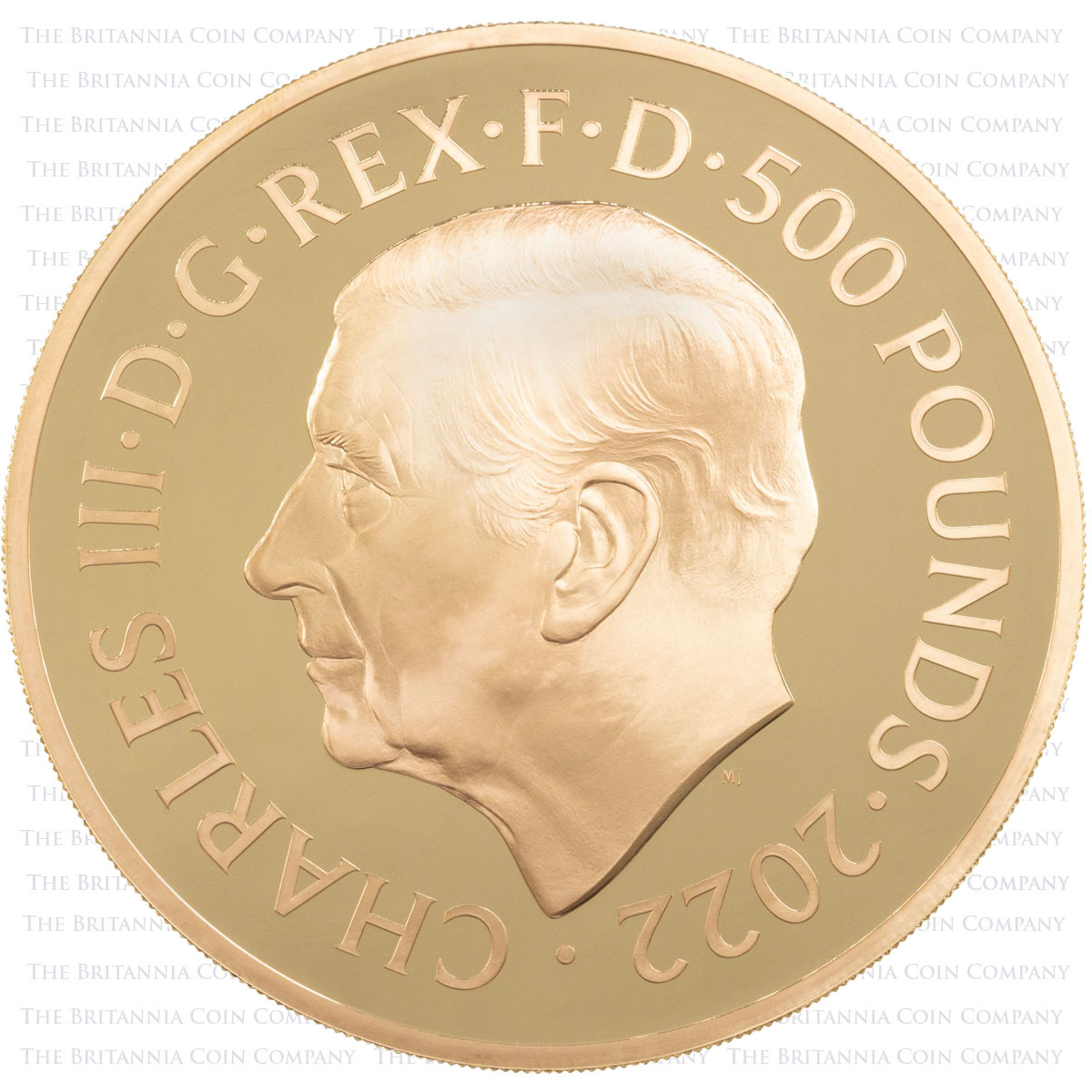 UK22QMG10 2022 Elizabeth II Memorial Ten Ounce Gold Proof Coin Obverse
