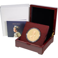 UK22QMG10 2022 Elizabeth II Memorial Ten Ounce Gold Proof Coin Thumbnail