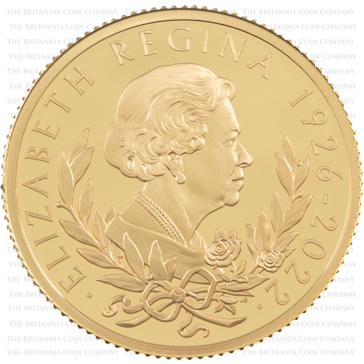 UK22QMGQ 2022 Elizabeth II Memorial Quarter Ounce Gold Proof Coin Reverse