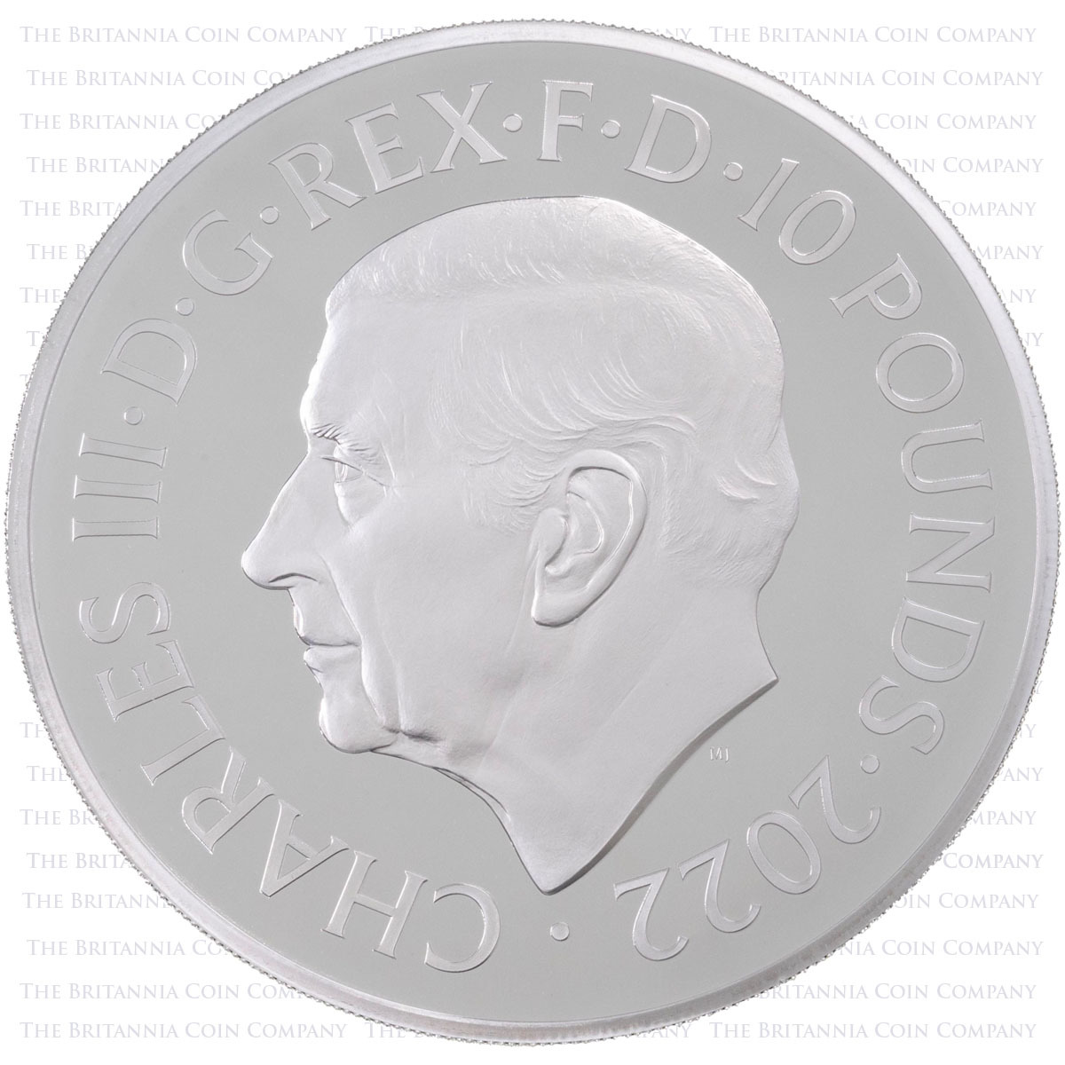 UK22QMS10 2022 Elizabeth II Memorial Ten Ounce Silver Proof Coin Obverse