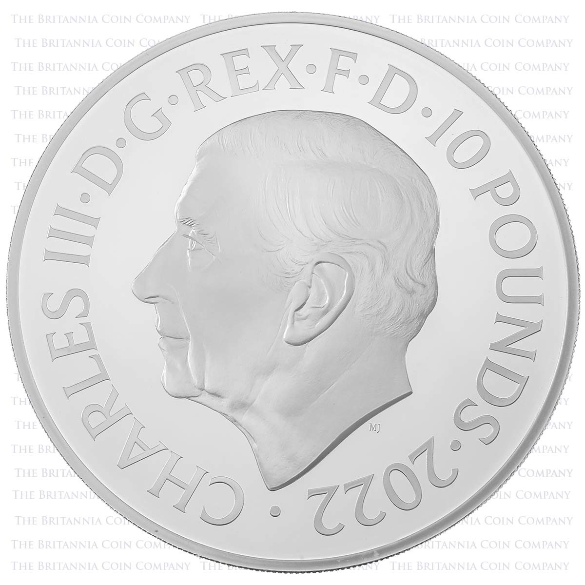 UK22QMS5 2022 Elizabeth II Memorial Five Ounce Silver Proof Coin Obverse
