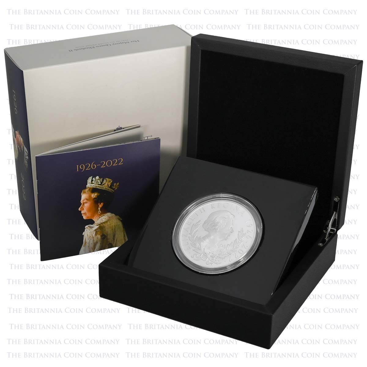 UK22QMS5 2022 Elizabeth II Memorial Five Ounce Silver Proof Coin Boxed