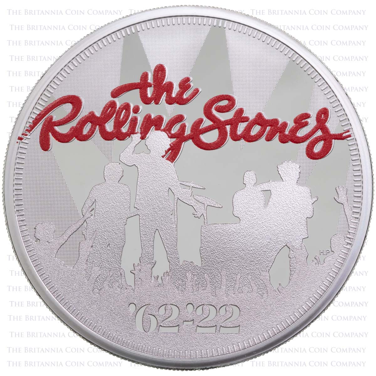 UK22RS1S 2022 Music Legends The Rolling Stones One Ounce Silver Proof Coin Reverse