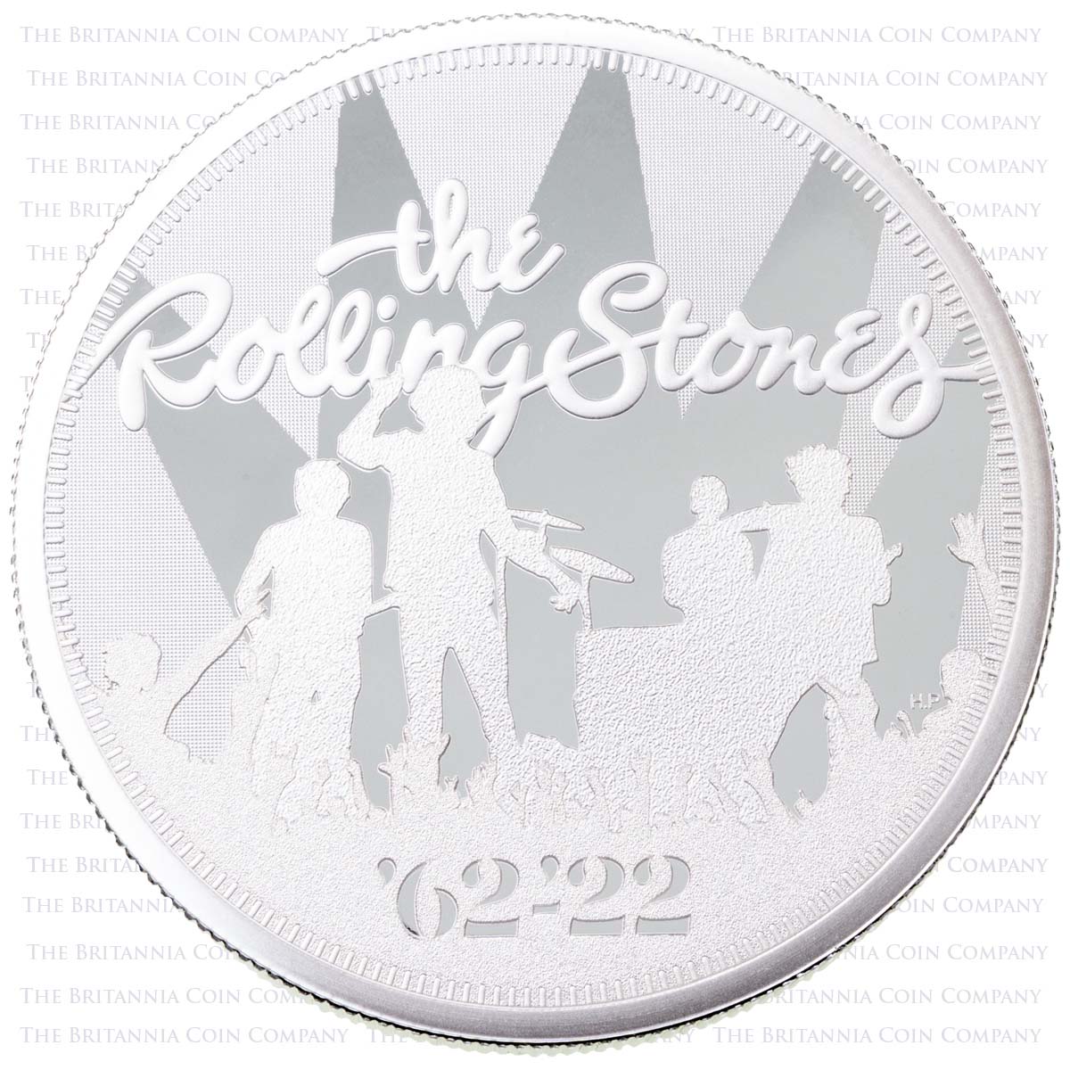 UK22RS2S 2022 Music Legends The Rolling Stones Two Ounce Silver Proof Coin Reverse