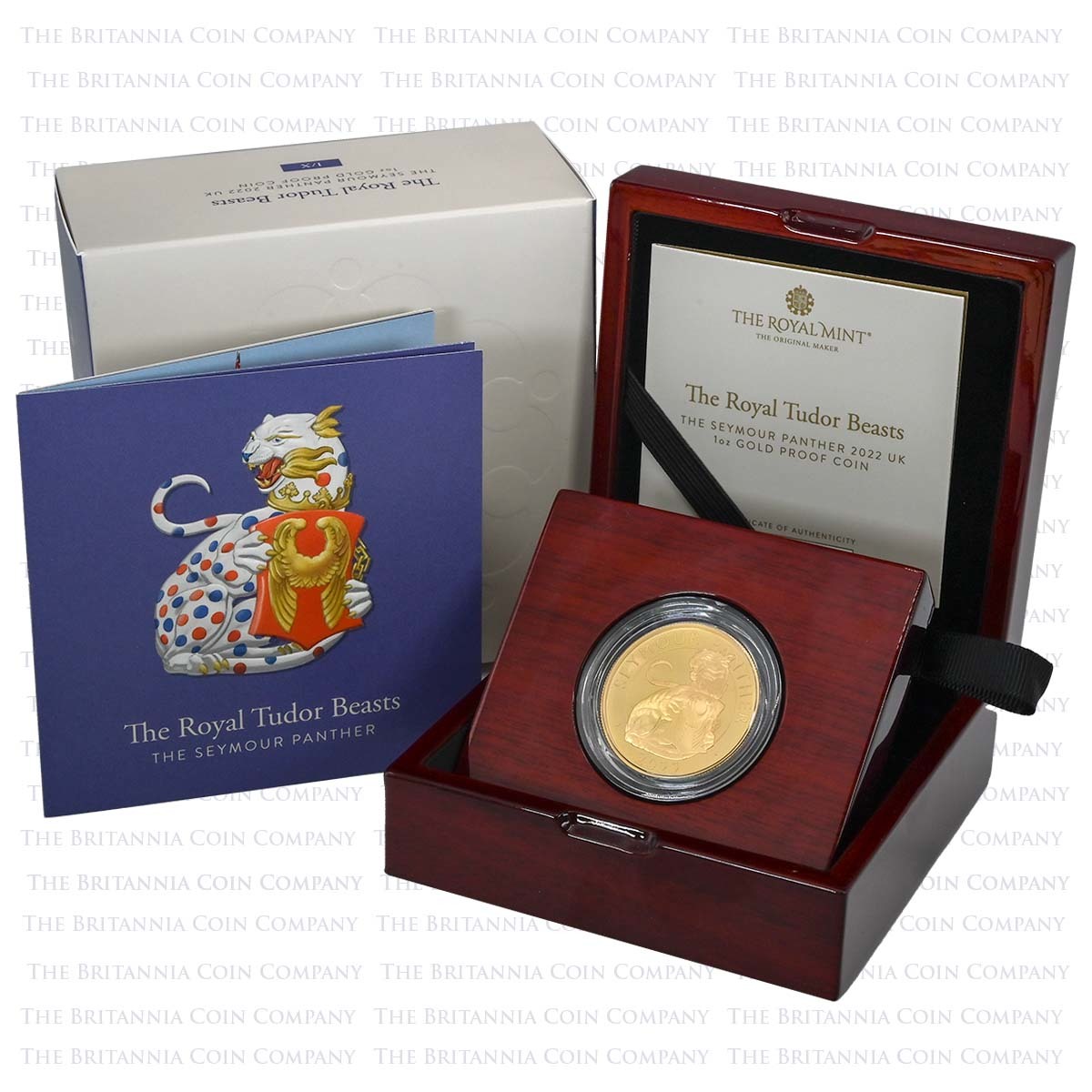 UK22TSPGP 2022 Tudor Beasts Seymour Panther 1oz Gold Proof Boxed