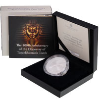 UK22TTSP 2022 Discovery Of Tutankhamun's Tomb Five Pound Crown Silver Proof Coin Thumbnail