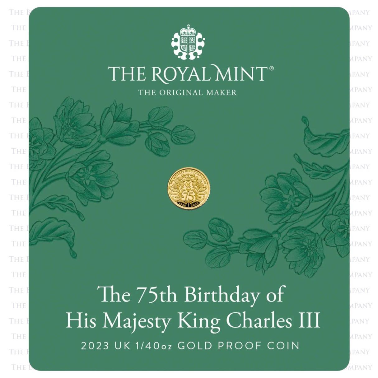 UK2375G40 2023 King Charles III 75th Birthday Fortieth Ounce Gold Proof Coin In Card
