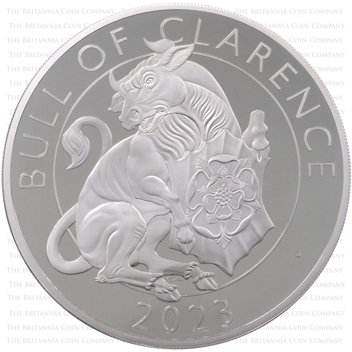 UK23BCST 2023 Bull Of Clarence Tudor Beasts Ten Ounce Silver Proof Coin Reverse