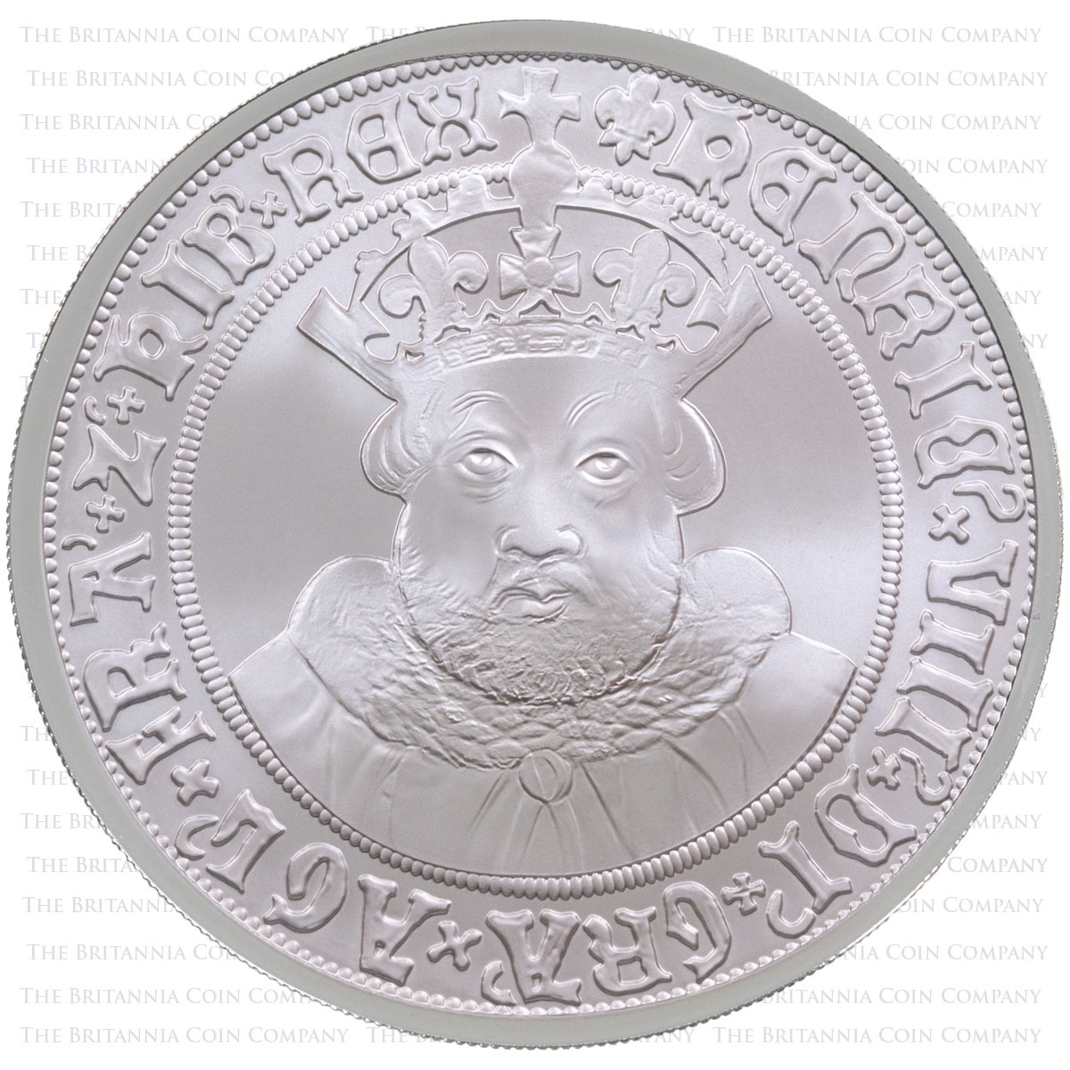 UK23H8SP 2023 British Monarchs King Henry VIII One Ounce Silver Proof Coin Reverse