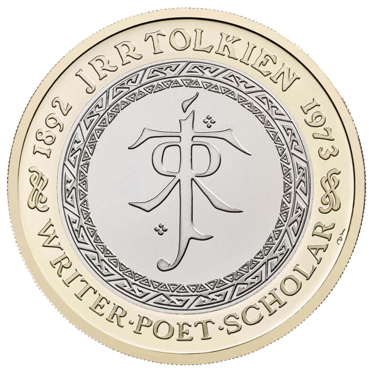 UK23JTBU 2023 J R R Tolkien Lord Of The Rings Two Pound Brilliant Uncirculated Coin In Folder Reverse