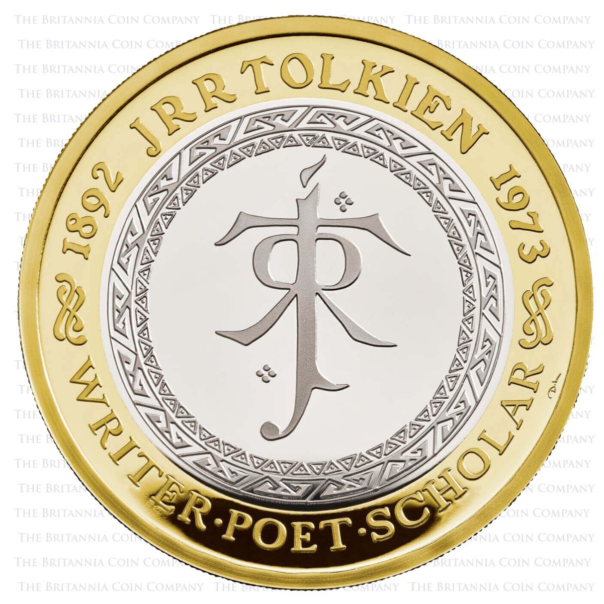 2023 J R R Tolkien Lord Of The Rings Two Pound Piedfort Silver Proof Coin Reverse