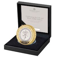 UK23JTPF 2023 J R R Tolkien Lord Of The Rings Two Pound Piedfort Silver Proof Coin Thumbnail
