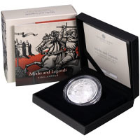 UK23KAS2 2023 Myths And Legends King Arthur Two Ounce Silver Proof Coin Thumbnail