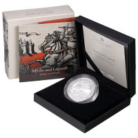 UK23KASP 2023 Myths And Legends King Arthur One Ounce Silver Proof Coin Thumbnail