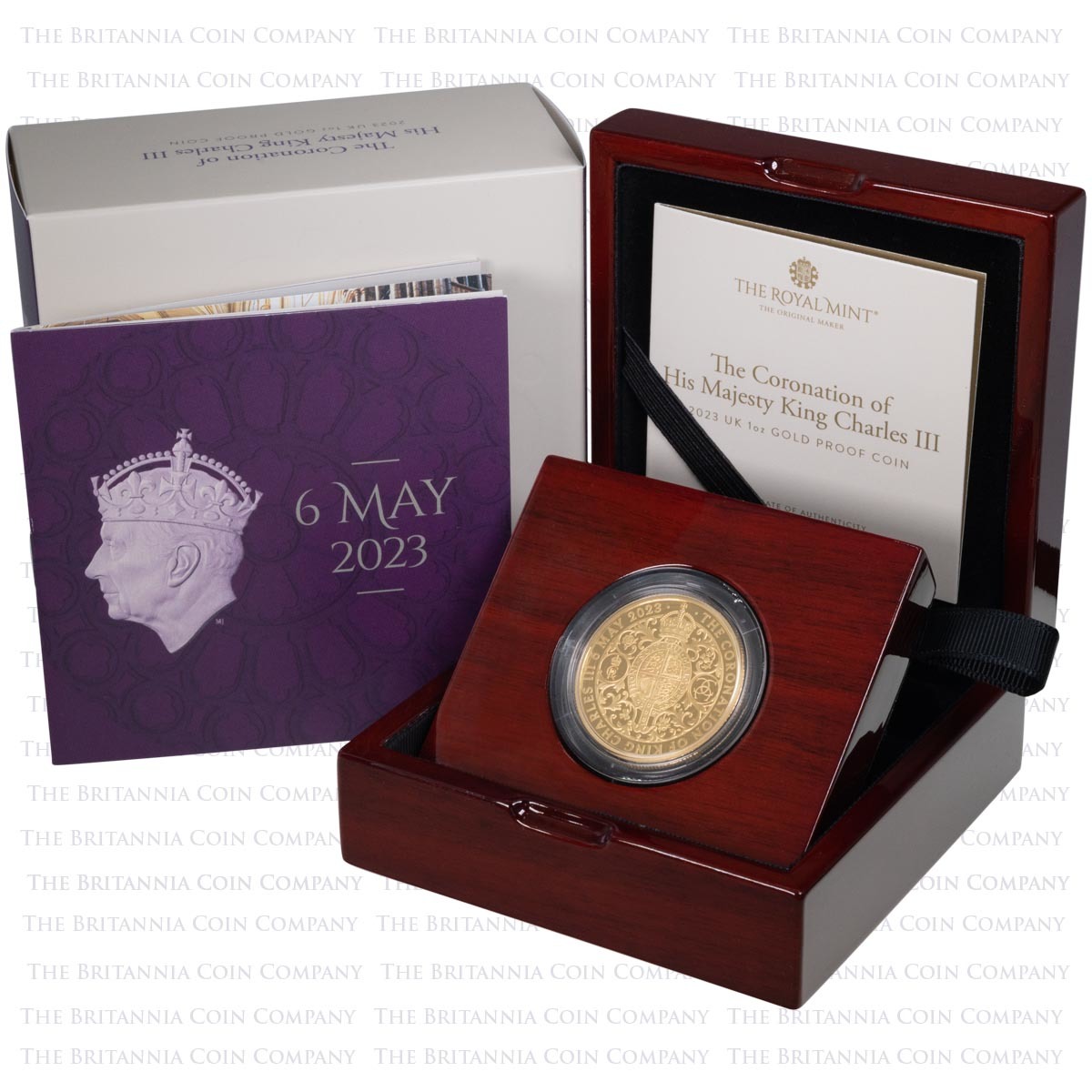 UK23KCG1 2023 King Charles III Coronation One Ounce Gold Proof Coin Boxed