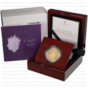 UK23KCG1 2023 King Charles III Coronation One Ounce Gold Proof Coin Thumbnail