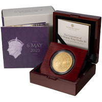 UK23KCG2 2023 King Charles III Coronation Two Ounce Gold Proof Coin Thumbnail