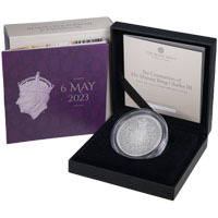 UK23KCS2 2023 King Charles III Coronation Two Ounce Silver Proof Coin Thumbnail